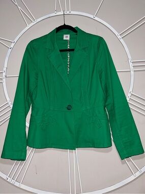 CAbi Verde Women's Emerald Green Single-Button Blazer